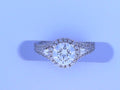 Diamond Ring .79cttw 14K White Gold <br>Center .69ct SI2 G/H