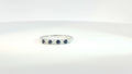 Diamond and Sapphire Band 14K White Gold