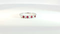 Diamond and Ruby Band 14K White Gold
