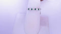 Diamond and Emerald Band 14K White Gold