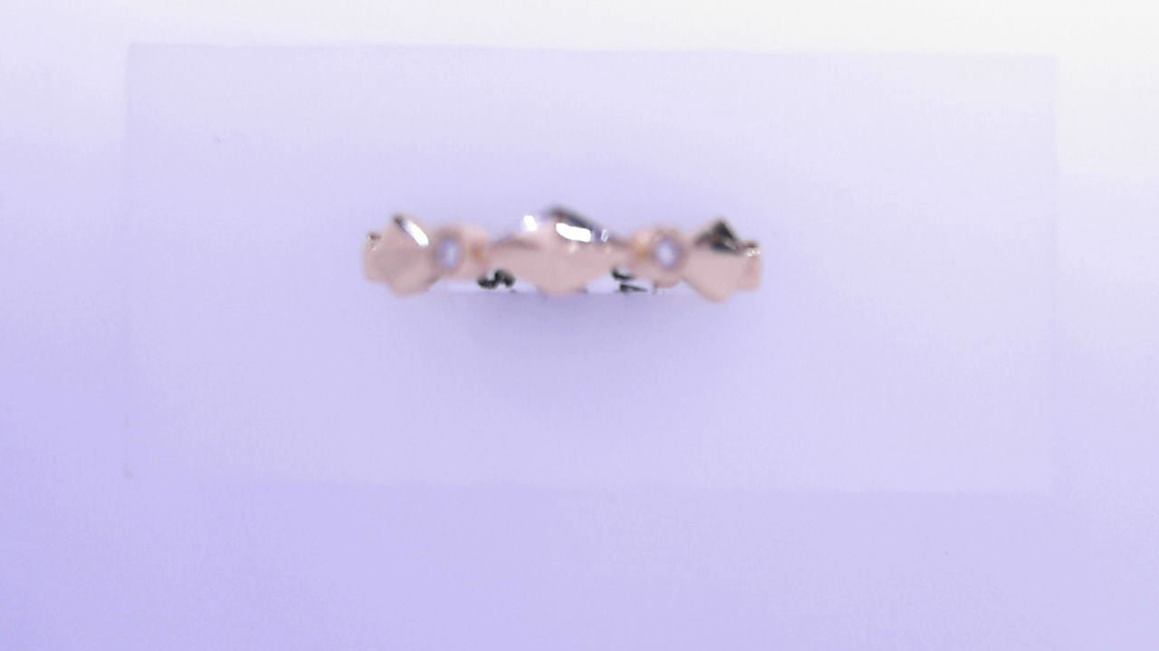 Gabriel NY 14K Yellow Gold Alternating Geometric and Diamond Station Ring .09cts #S1613148