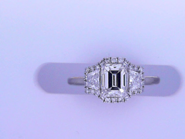 Diamond Fashion Ring 1.26cttw 18K White <br>Center .80ct