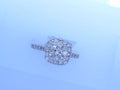 diaond cluster style princess ring