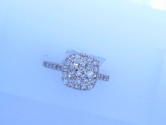 diaond cluster style princess ring