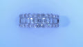 Diamond Fashion RIng 1.47cttw 14K White Gold<br>round .752ct<br>baguettes .727