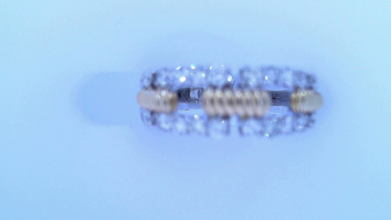 Diamond Fashion Ring .99cttw Round 14K Yellow and White Gold