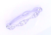 Gabriel NY 14K WG .40ctw Diamond Station Stackable Ring