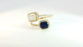 Diamond and Sapphire Ring 1.43cts Diamonds, 1.50ct Sapphire 18K Yellow Gold
