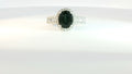 Diamond and Teal Ring .59cts Diamonds, 2.28ct Teal 14K White Gold