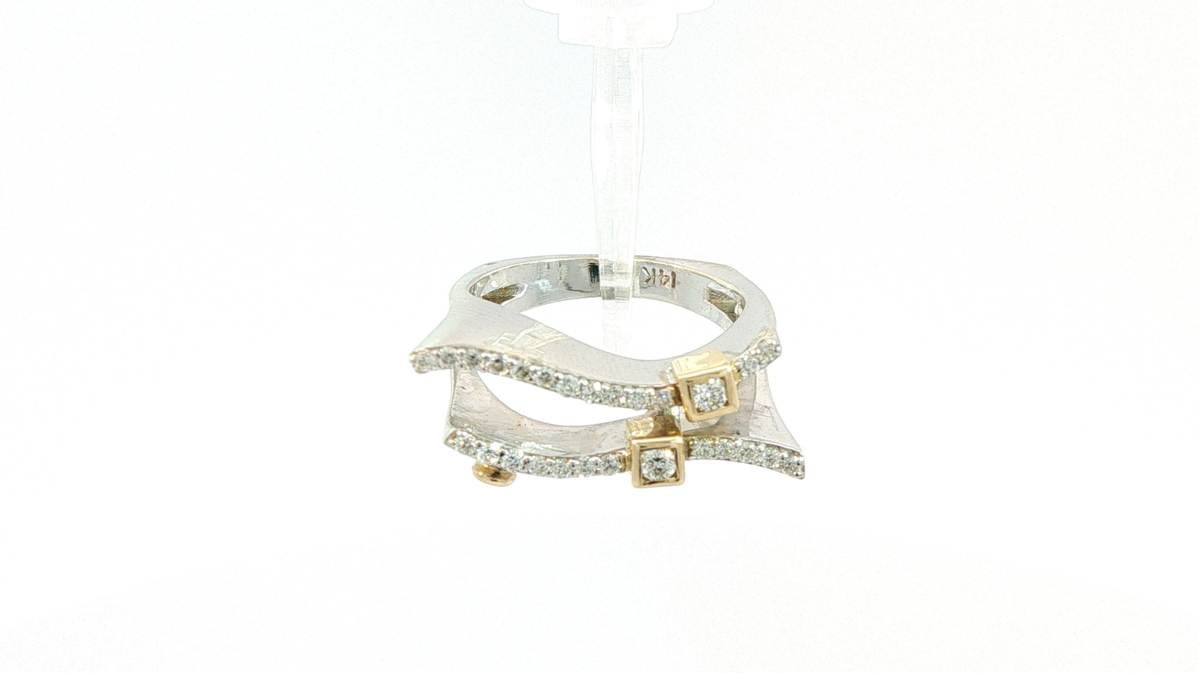Diamond Fashion Ring .31cttw Round 14K Yellow and White Gold