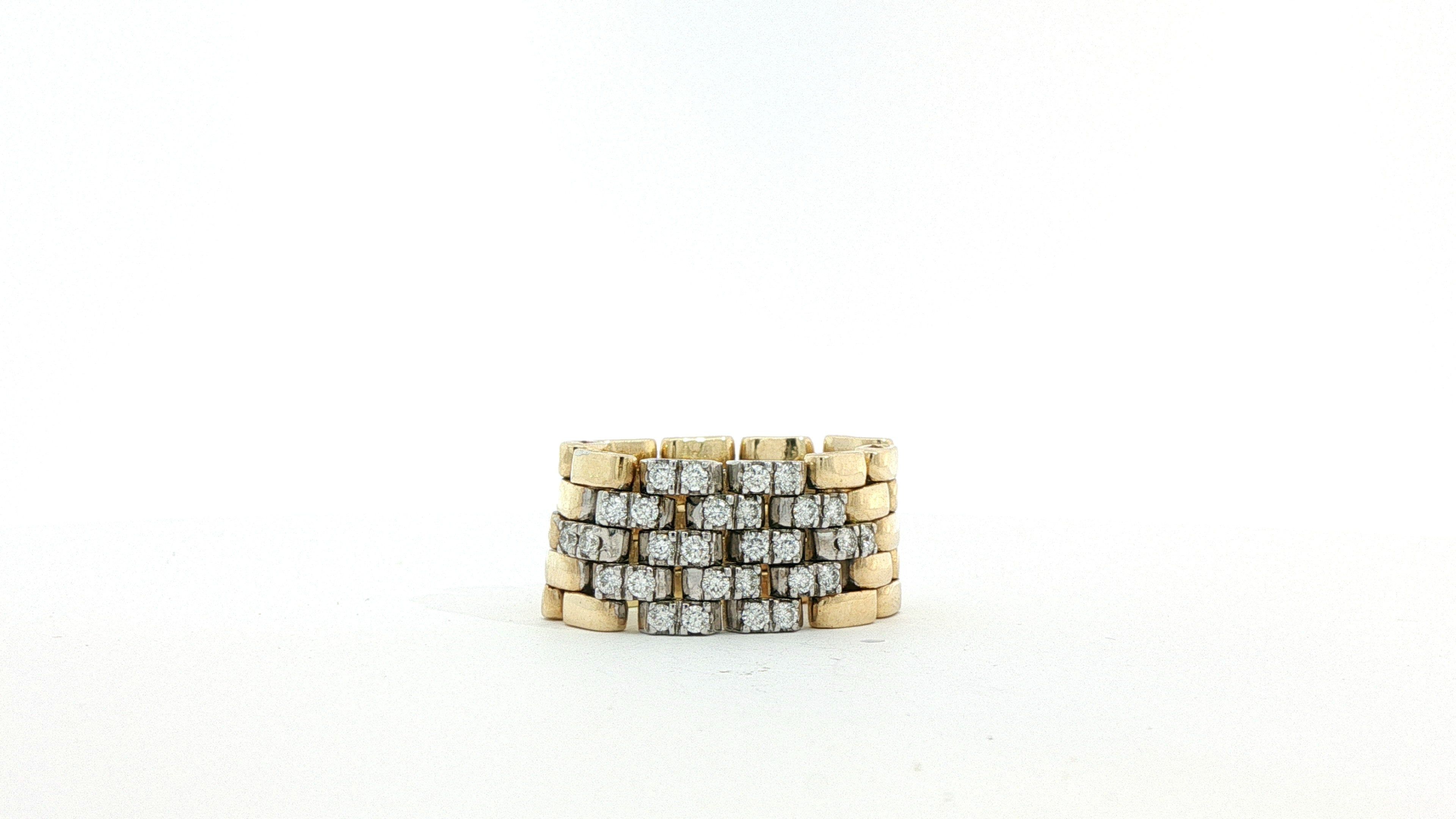 Diamond Fashion Ring .75cttw Round 14K Yellow and White Gold