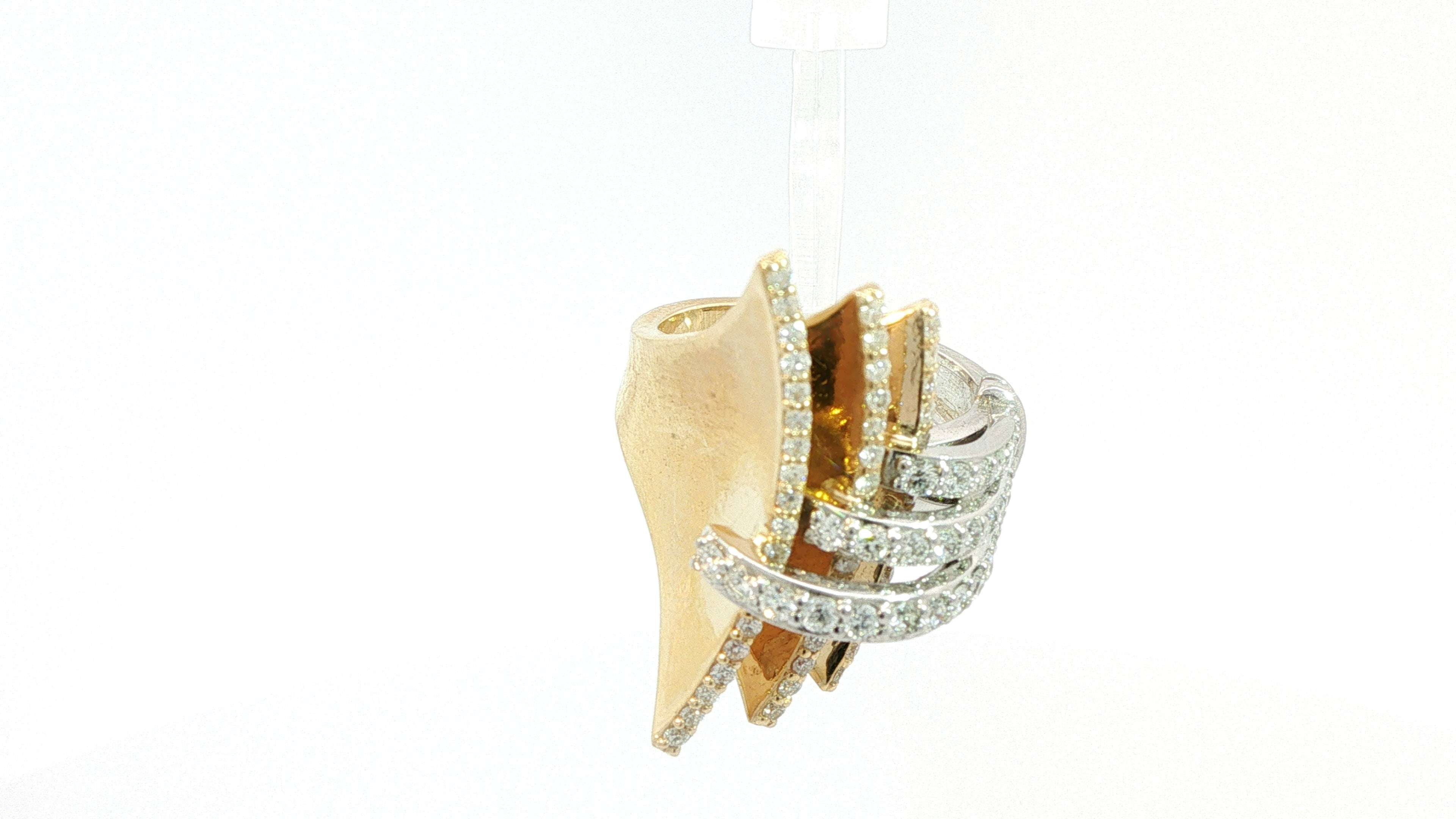 Diamond Fashion Ring .85cttw Round 14K Yellow Gold