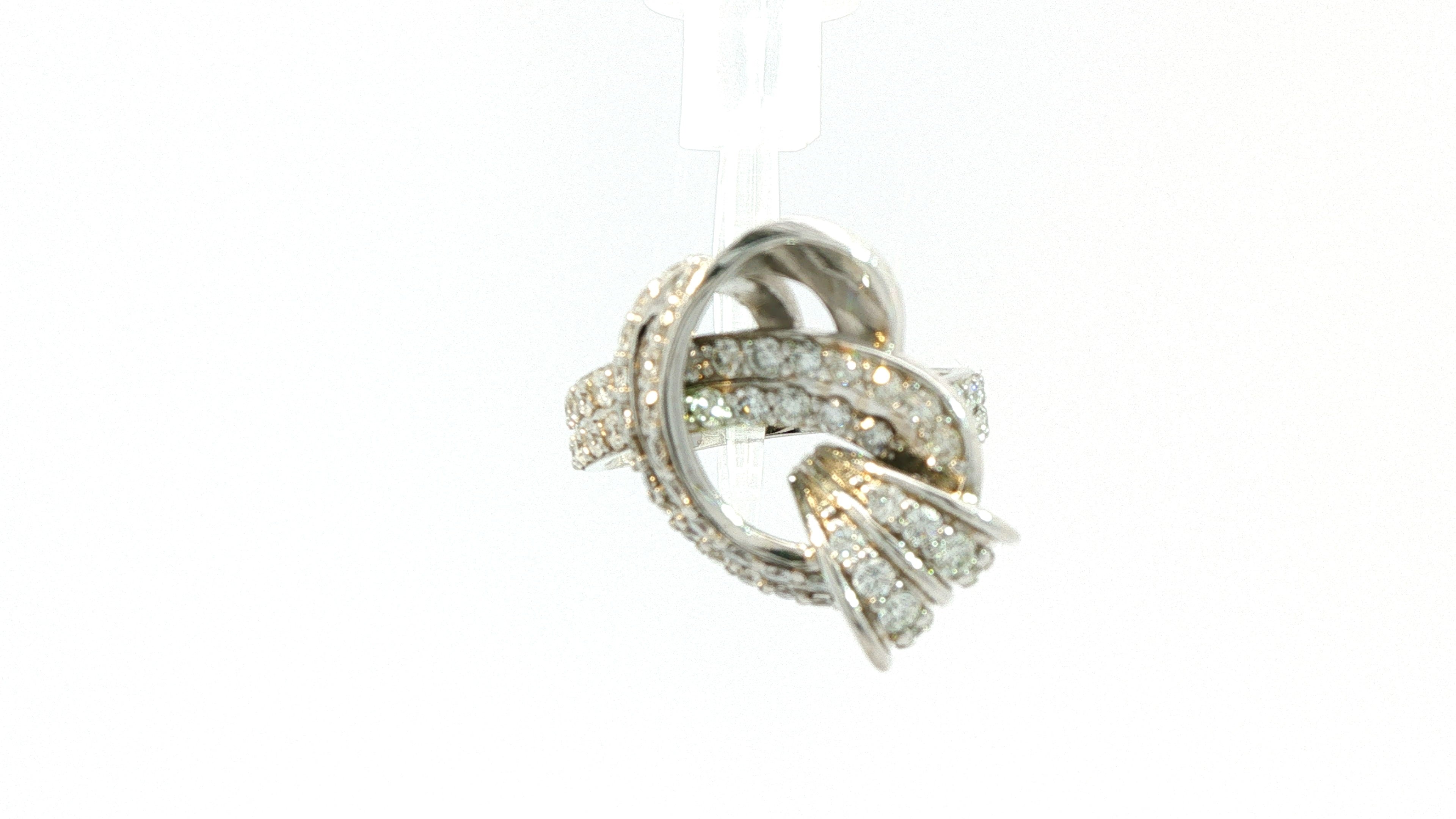 Diamond Fashion Ring 1.80cttw Round 14K White Gold