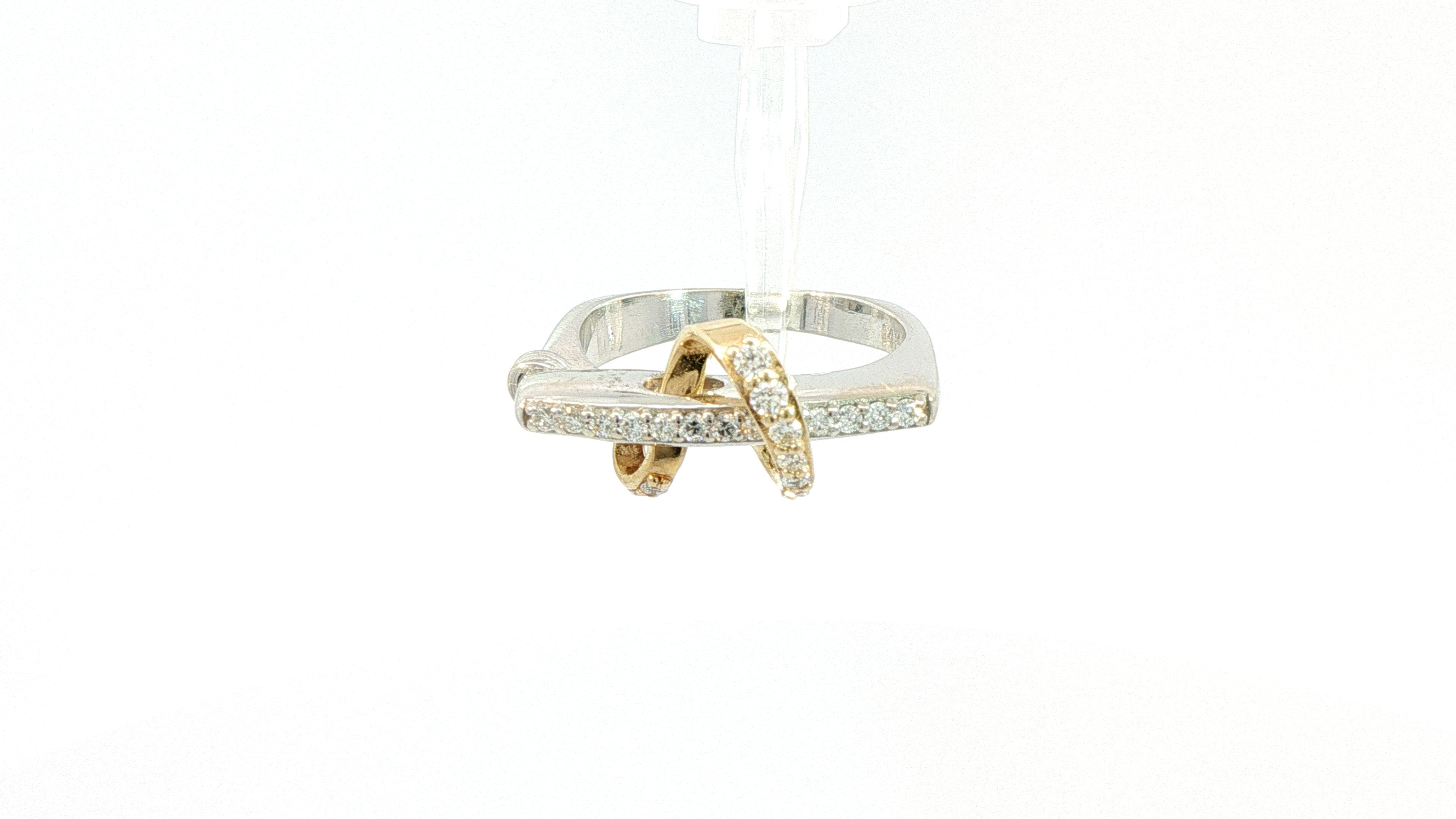 Diamond Fashion Ring .22cttw Round 14K Yellow and White Gold