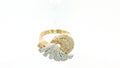 Diamond Fashion Ring .90cttw Round 14K Yellow and White Gold