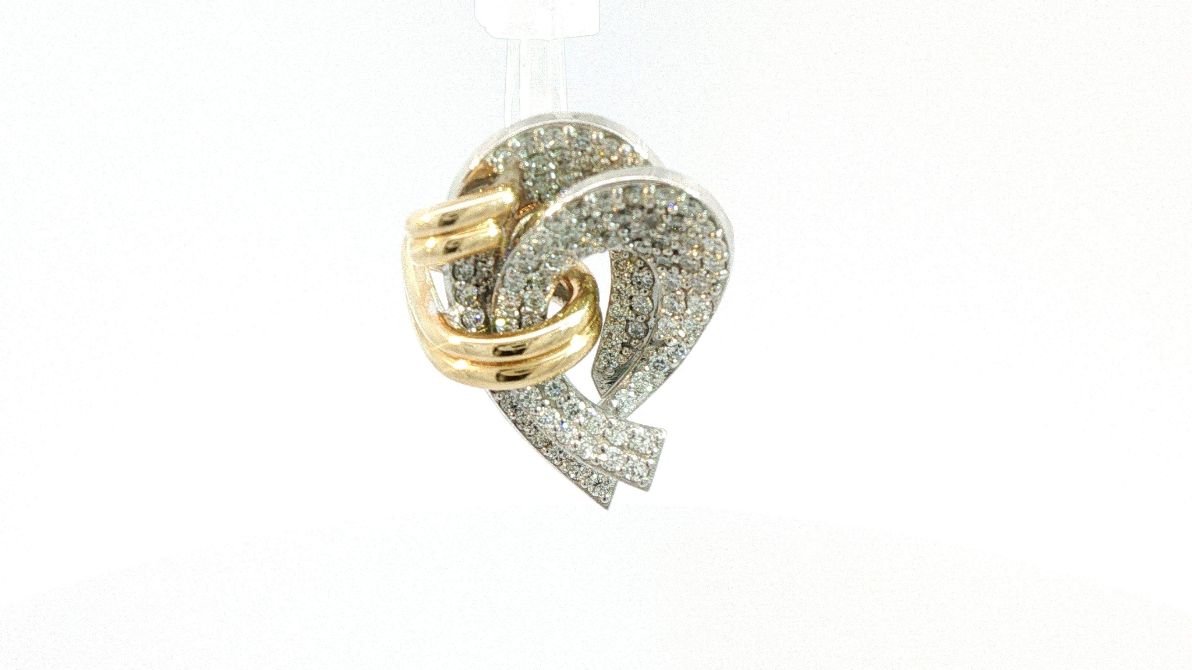 Diamond Fashion Ring .95cttw Round 14K Yellow and White Gold