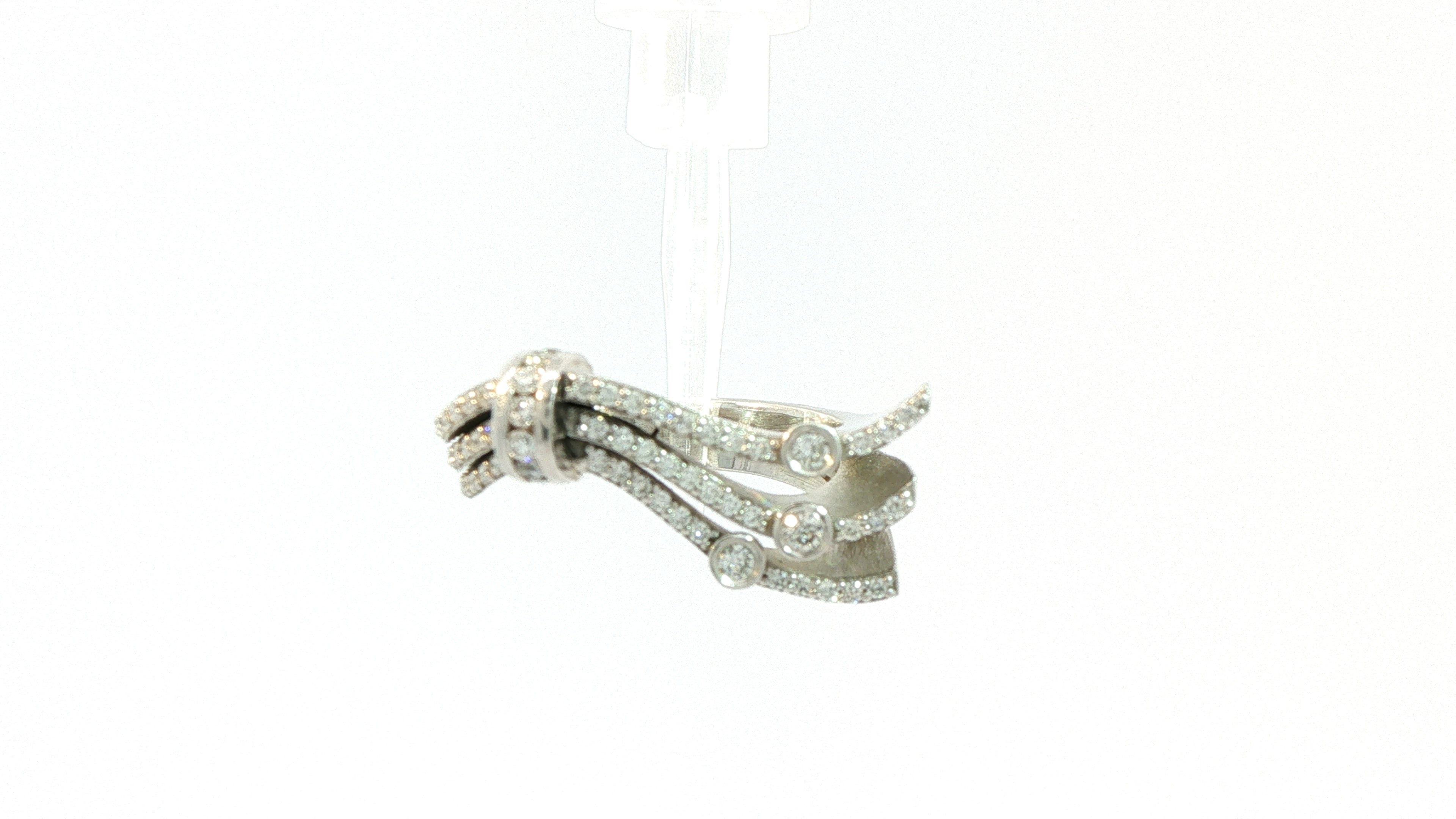 Diamond Fashion Ring .58cttw Round 14K White Gold