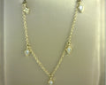 Gabriel NY 14K Yellow Gold Diamond Station Kite Droplet Necklace .05ctw S1792086