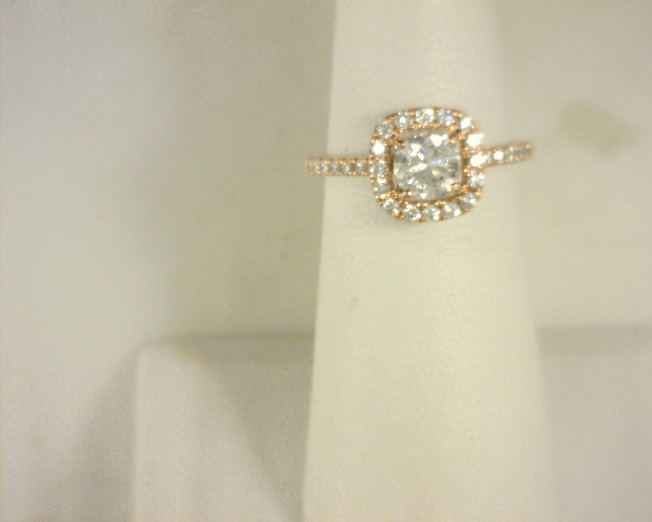 Diamond Ring 1.1cttw 14K Rose Gold<br>Center .65ct