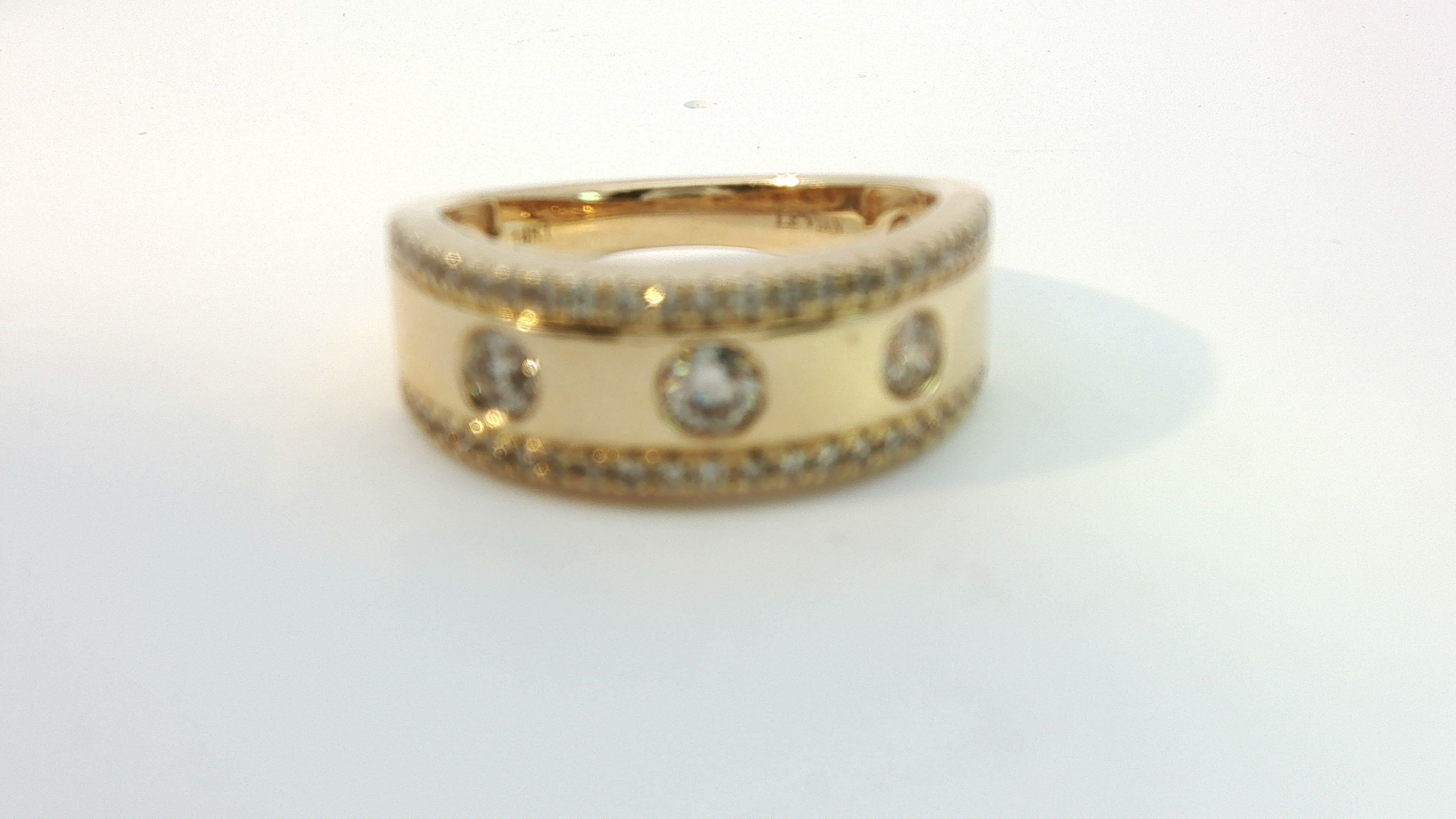 Levian 14K Yellow Gold Band .57ct