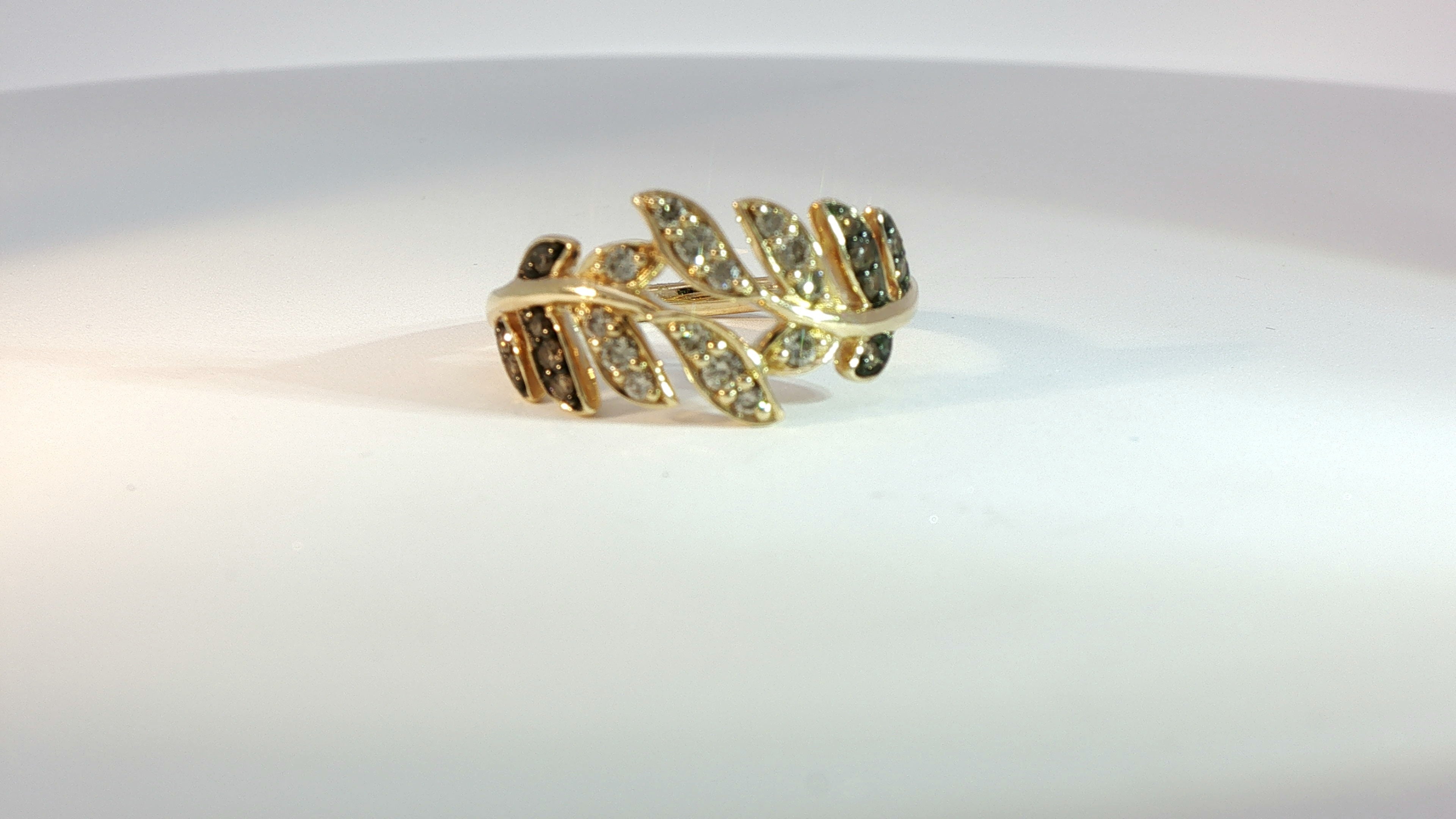 Levian 14k Yellow Gold Ring .36ct