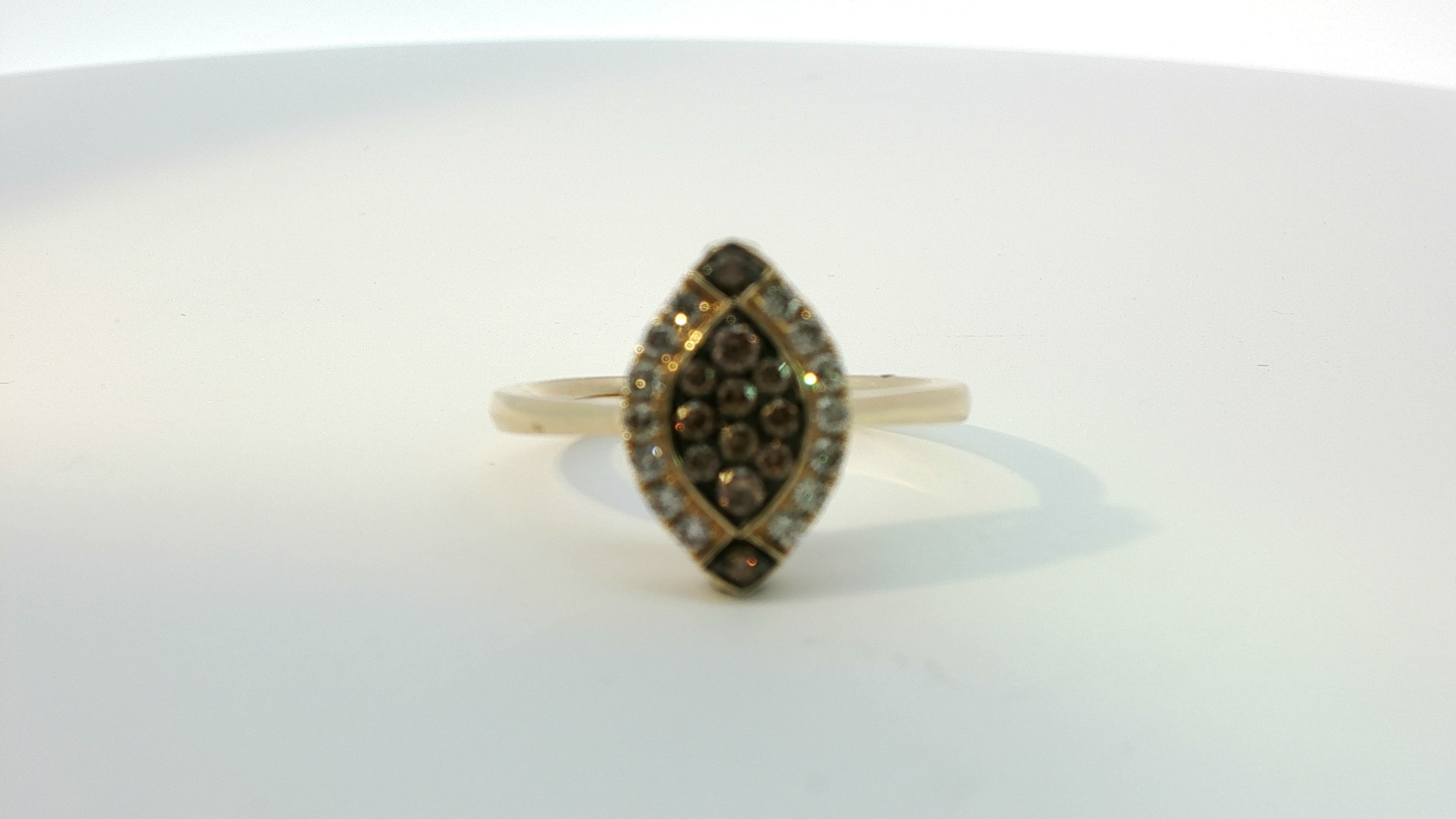 Le Vian® Ring featuring 1/5 cts. Chocolate Diamonds®, 1/5 cts. Nude Diamonds™ set in 14K Honey Gold™
