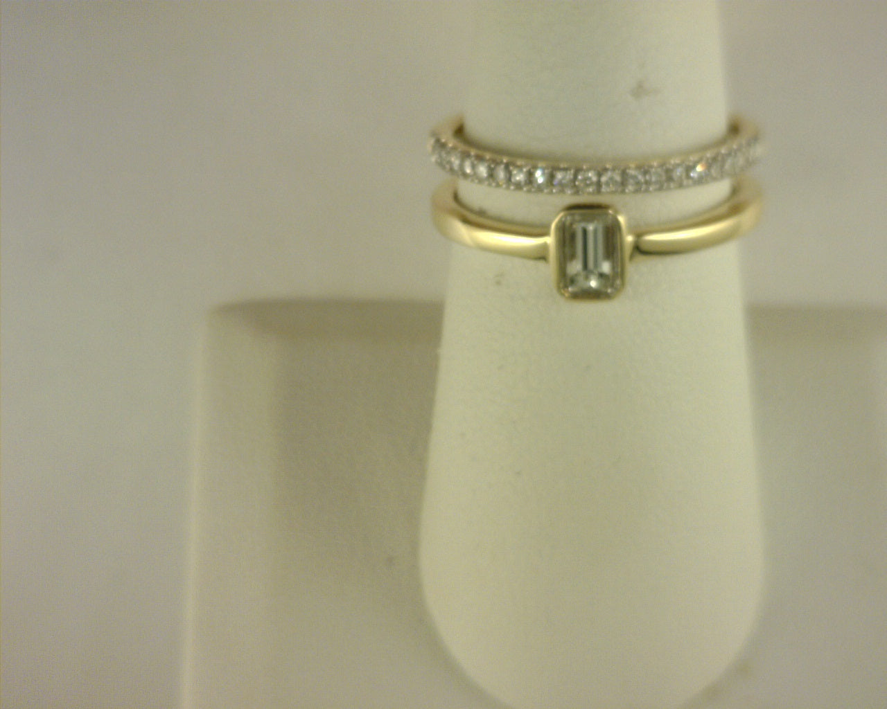 Heera Moti Diamond Ring 14K Yellow Gold
