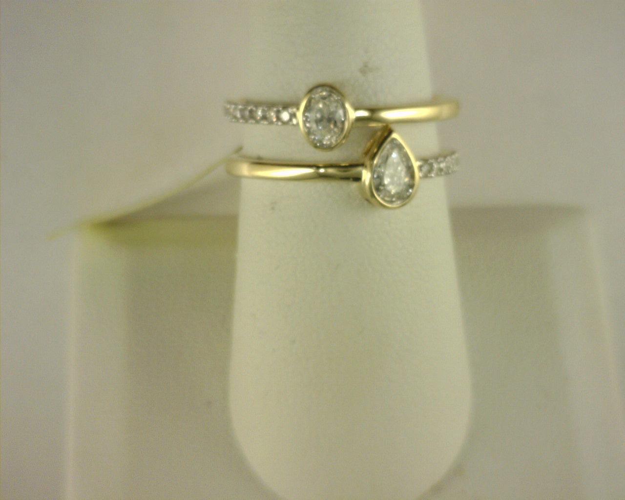 Heera Moti Diamond Ring 14K Yellow Gold