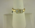 Heera Moti Diamond Ring 14K Yellow Gold