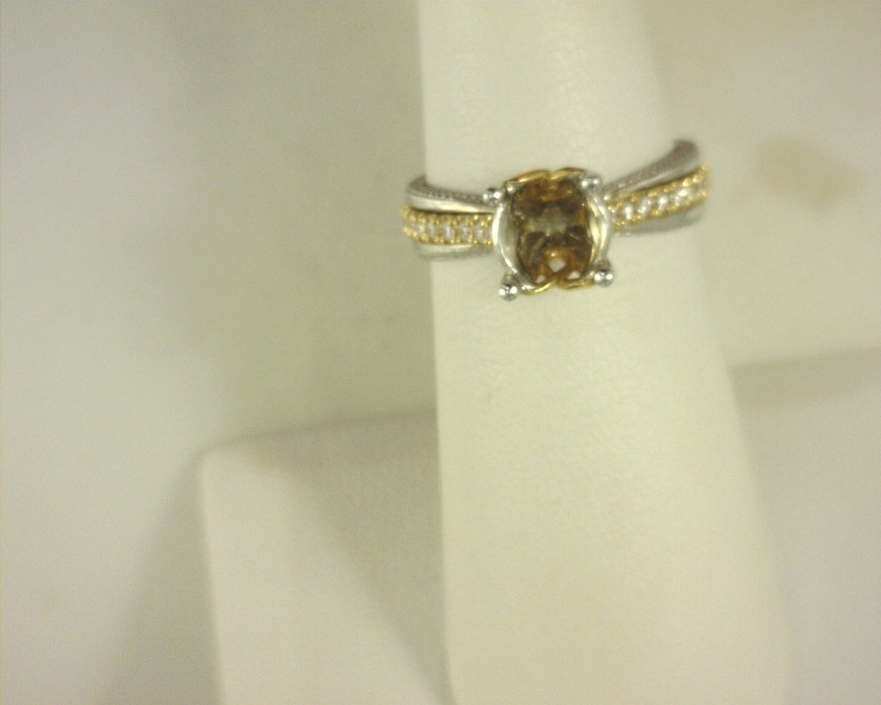 Diamond Semi Mount Ring .32cttw 19K Yellow/White Gold