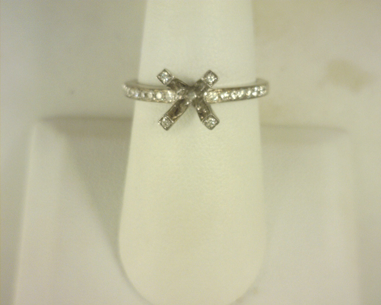 Diamond Semi Mount Ring .42cttw 14K White Gold