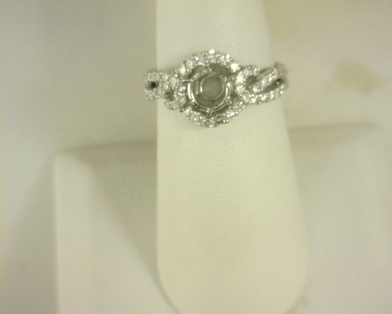 Diamond Semi Mount Ring .72cttw 18K White Gold