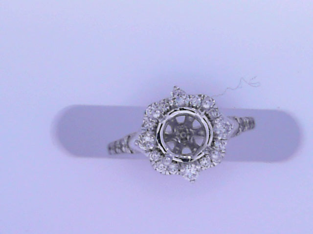 Diamond Semi Mount Ring .50cttw 14K White Gold