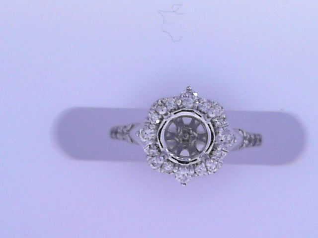 Diamond Semi Mount Ring .50cttw 14K White Gold