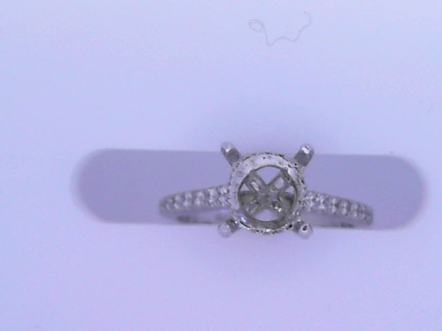 Diamond Semi Mount Ring 18K White Gold