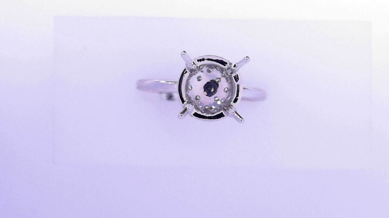Gabriel NY Catallina - 14K White Gold Round Halo Diamond Engagement Ring .17cts #S1717906