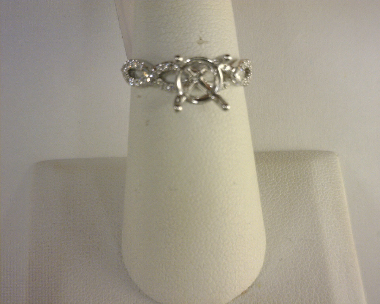 Diamond Semi-Mount Ring .41ct 14kt White Gold