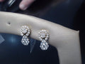 Lady's Two-Tone 14 Karat Drop Earrings With 54=0.96Tw Round G/H Si1 Diamonds FINAL SALE