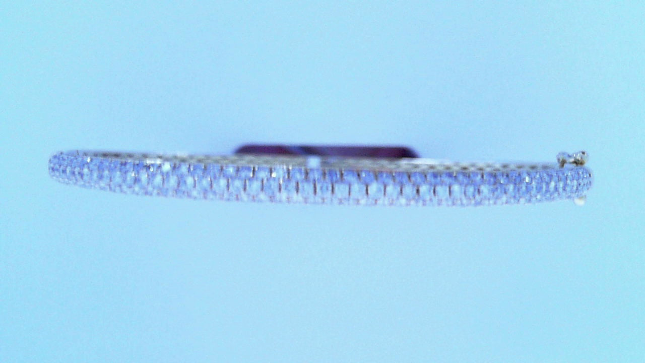 Diamond Tennis Bangle 18K Yellow Gold