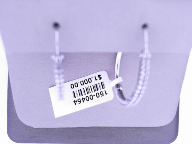 Lady's White 10 Karat Earrings