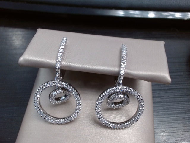 White Gold Diamond Drop Earrings