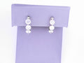 14k Yellow Gold Diamond Huggie Earrings