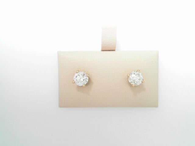 Diamond Stud Earrings 1.42ct 14K Yellow Gold