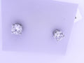 Diamond Stud Earrings 1.44ct Round 14K White Gold I1 F<br>Specials