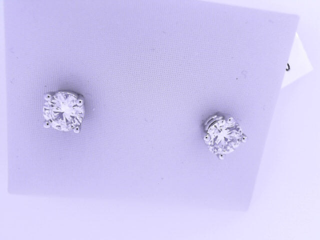 Diamond Stud Earrings 1.44ct Round 14K White Gold I1 F<br>Specials