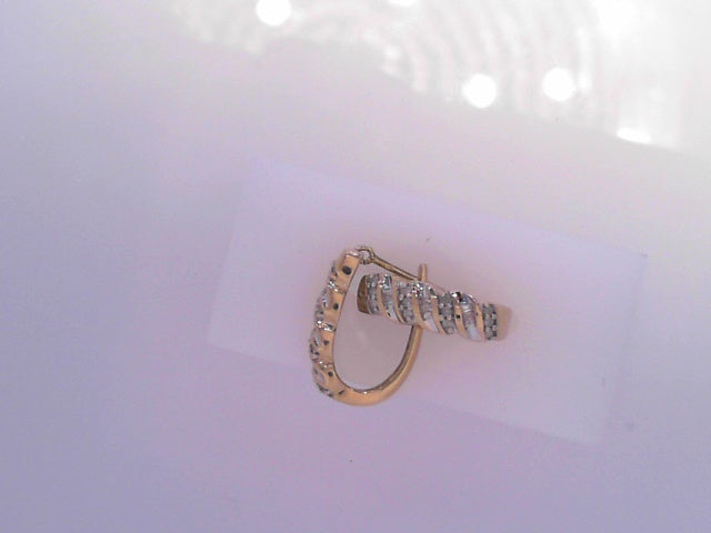 14k Yellow Gold Diamond Earrings
