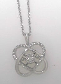 SS DIAMOND PENDANT 1/10CTW