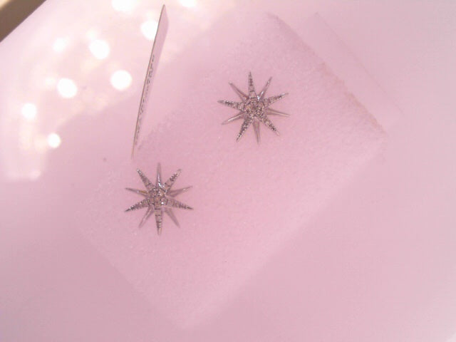 SS DIAMOND EARRINGS 1/10CTW