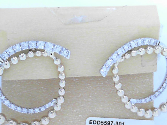 14K DIAMOND EARRINGS .91CTW