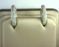 Diamond Hoop Earrings 14K White Gold